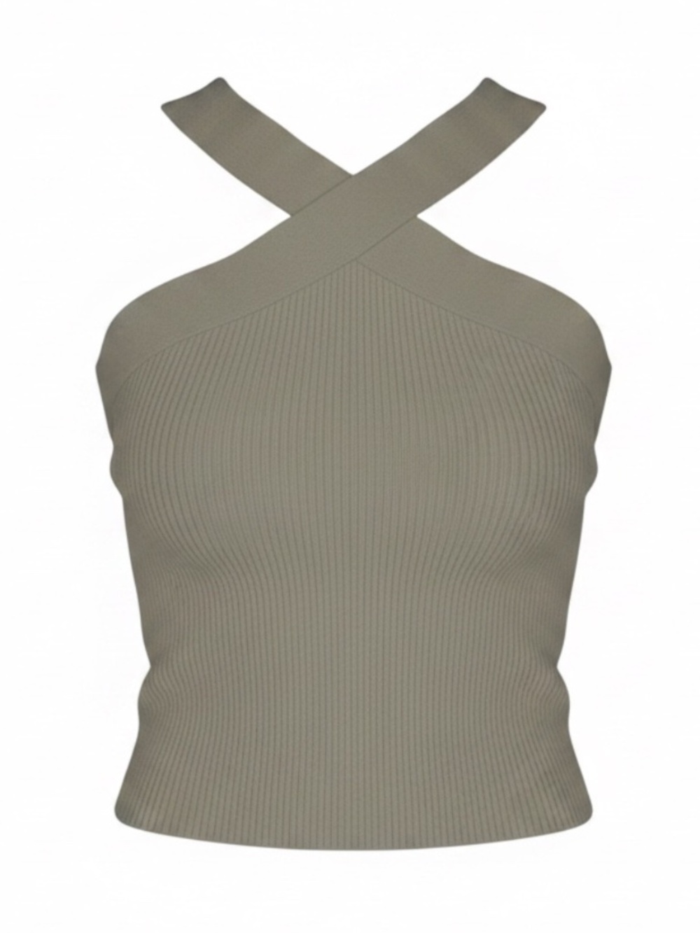 NWT Aritzia Babaton Sculpt Knit Criss Cross Tank - Cream - Small